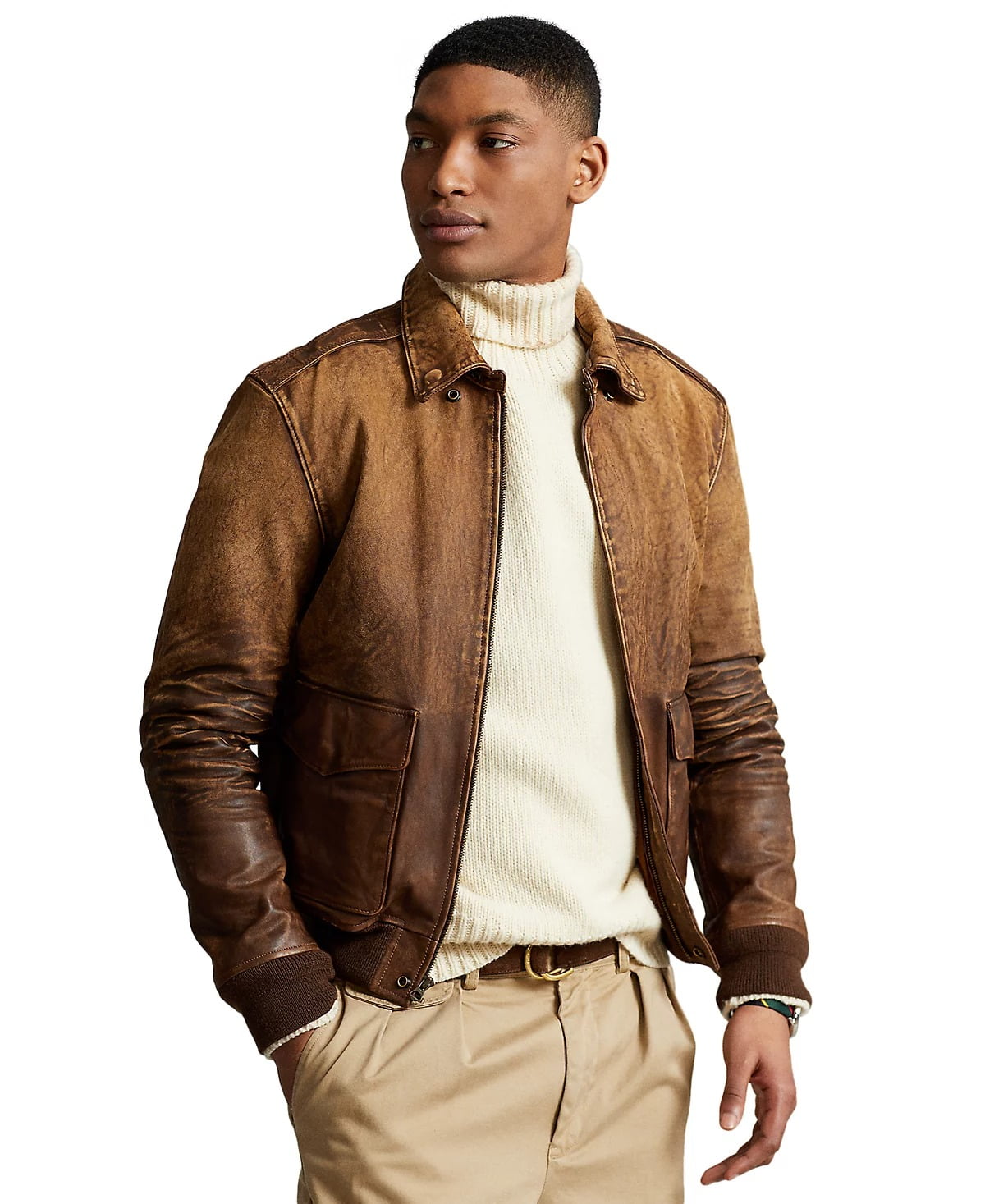 Ralph Lauren Mens Leather Jacket