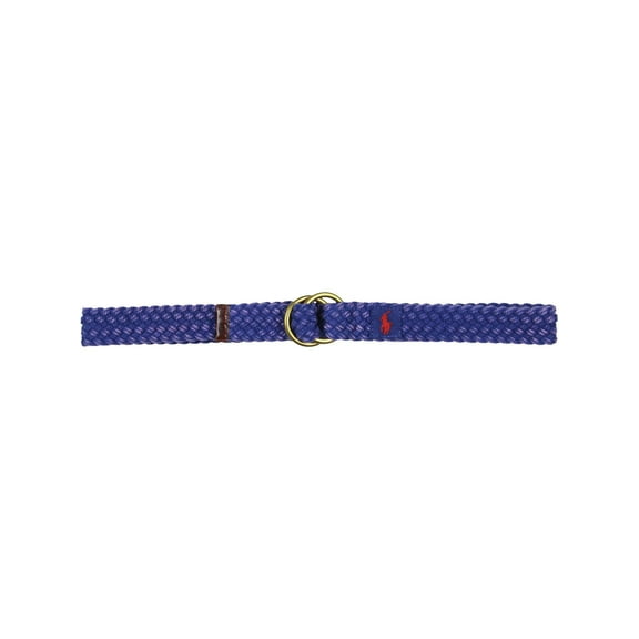 Polo Ralph Lauren Mens Leather Trim Signature Woven Belt