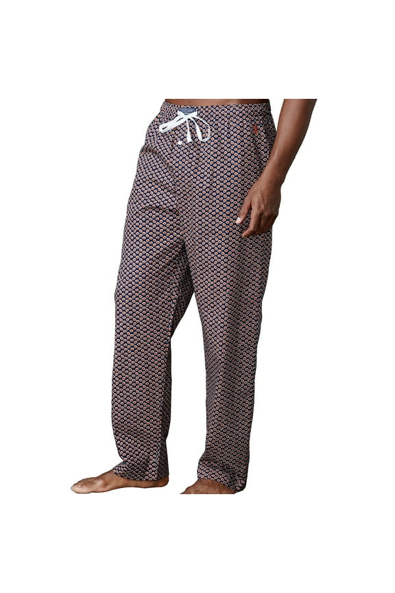 Polo Ralph Lauren Mens Lightweight Pajama Pants (Small, Navy/Orange)