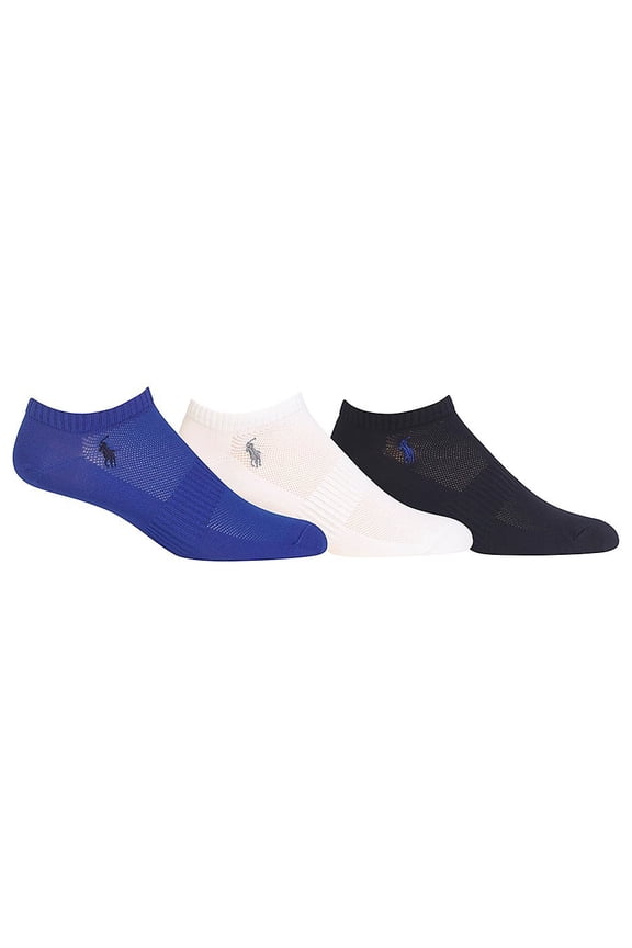 Mens Low Cut Arch Support Socks Royal/White/Navy (3 Pack)