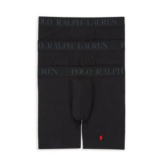 Polo Ralph Lauren Mens Lux 4D-Flex Cotton Modal Boxer Brief 3-Pack Style-LFBBP3