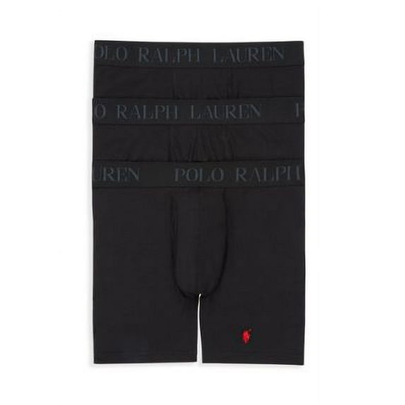 Polo Ralph Lauren Mens Lux 4D-Flex Cotton Modal Boxer Brief 3-Pack Style-LFBBP3