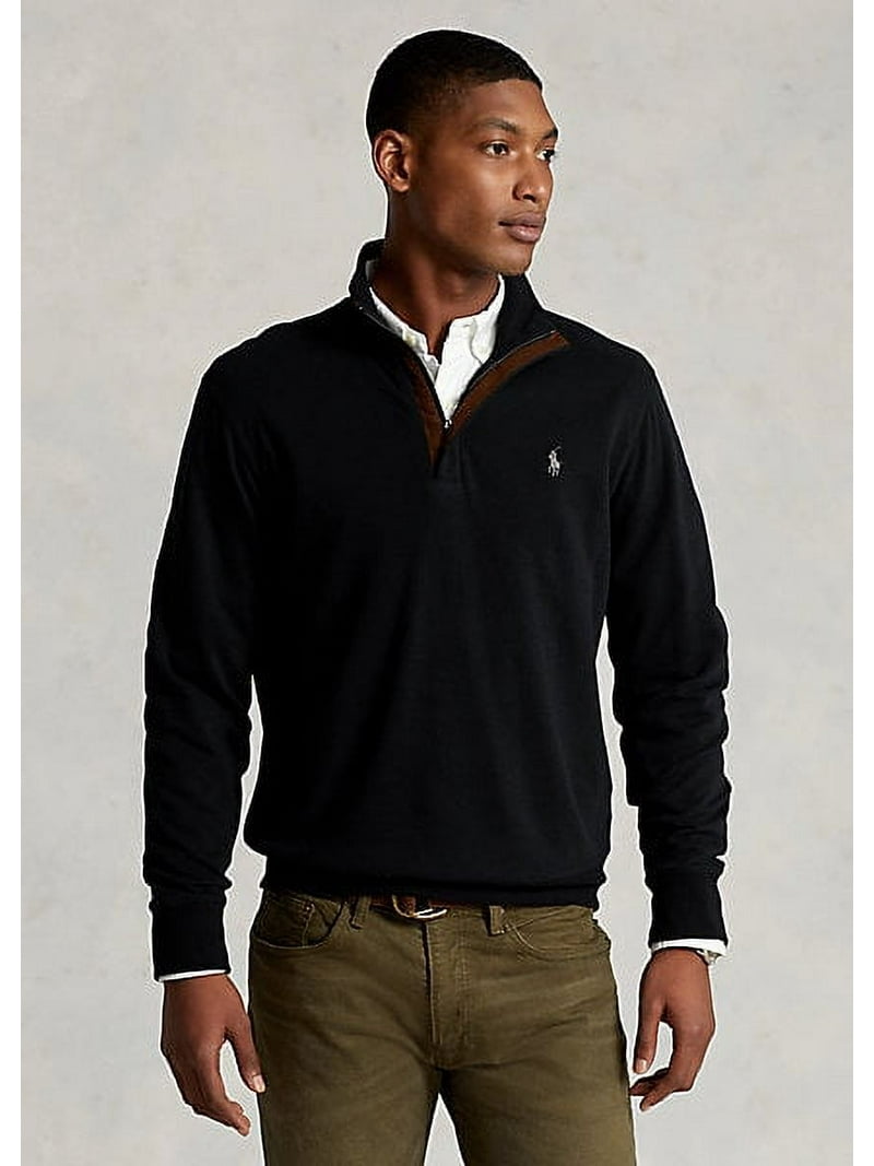 Polo Ralph Lauren Men's Luxury Jersey Sweater, Quarter-Zip