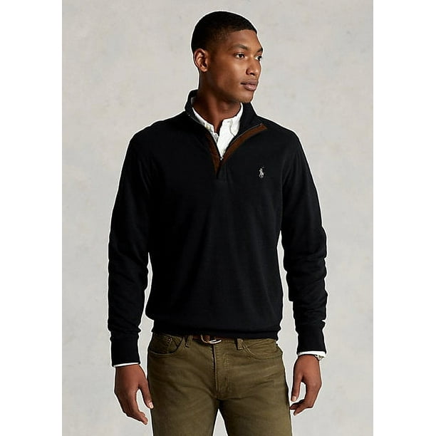 Polo Ralph Lauren Men's Luxury Jersey Sweater, Quarter-Zip