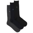 thumbnail image 1 of Polo Ralph Lauren Mens Men's Merino Wool Ribbed Dress Socks 3-Pack Style-8082PK, 1 of 1