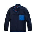 thumbnail image 1 of Polo Ralph Lauren Mens Mock Fleece Pullover Jacket (Large, Cruise Navy), 1 of 2