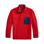 Polo Ralph Lauren Mens Mockneck Fleece Jacket Medium, RL Red