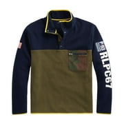 Polo Ralph Lauren Mens Mockneck Pullover Fleece Jacket Small, Blue