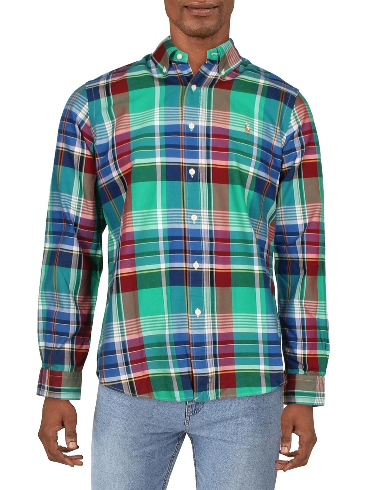 Polo Ralph Lauren Mens Oxford Plaid Classic Fit Button-Down