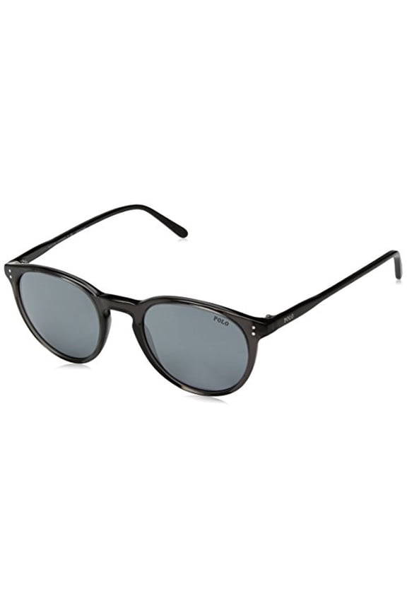 Mens PH4110 Round Sunglasses, Shiny Black Crystal/Grey Mirrored Flash, 50 mm