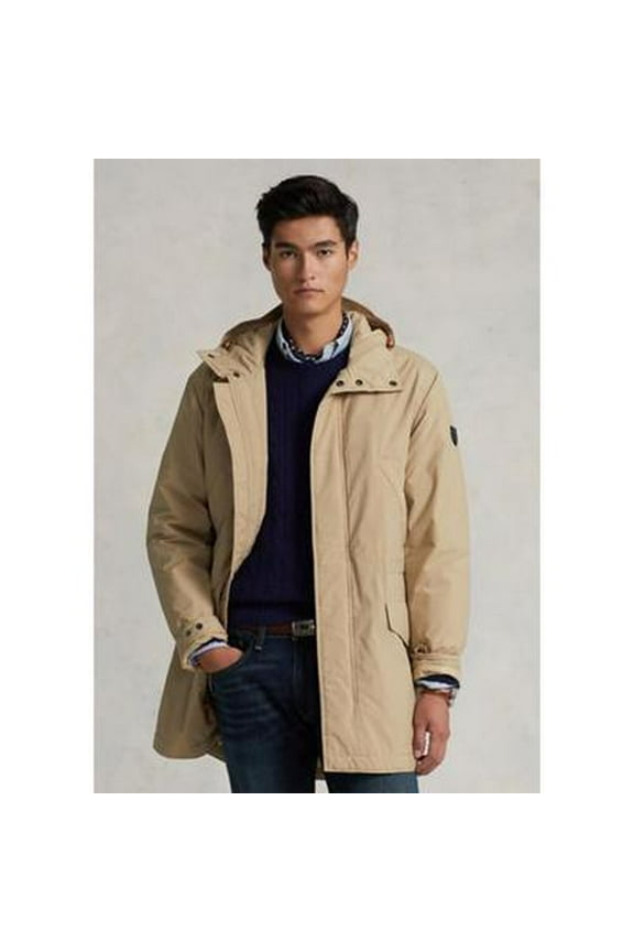 Mens Packable  Marsh Jacket Beige Large