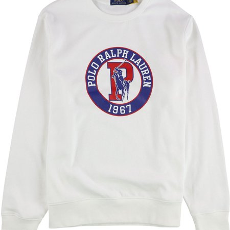 Ralph Lauren Mens 1967 Fleece Sweatshirt, White, X-Large