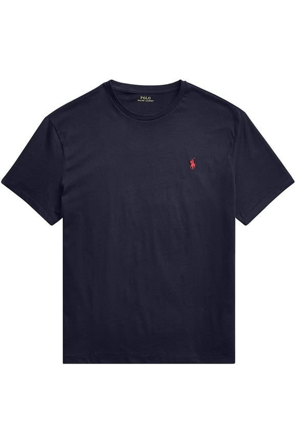 Mens Pony Logo Crew Neck T-Shirt Medium Basic Newport Navy.