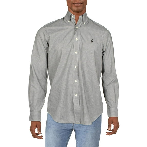 Polo Ralph Lauren Mens Poplin Checkered Button-Down Shirt