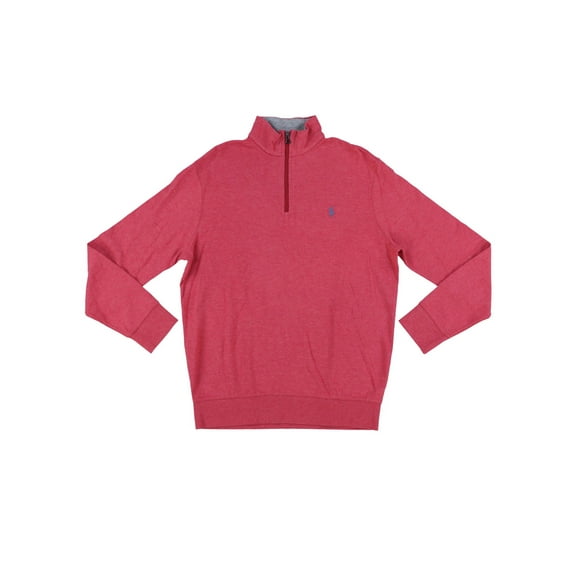 Polo Ralph Lauren Mens Quarter Zip Sweater (XS, Red Heather)