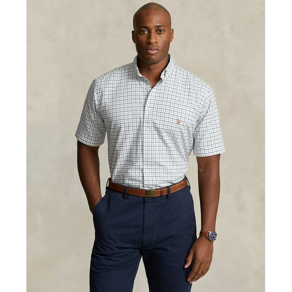 $125 Polo Ralph Lauren Men's Big & Tall Printed Oxford Shirt, Multi, 4XB