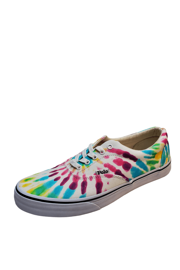 Mens Shoe Thorton Canvas Lace Up Sneakers Rainbow Tie Dye 9D