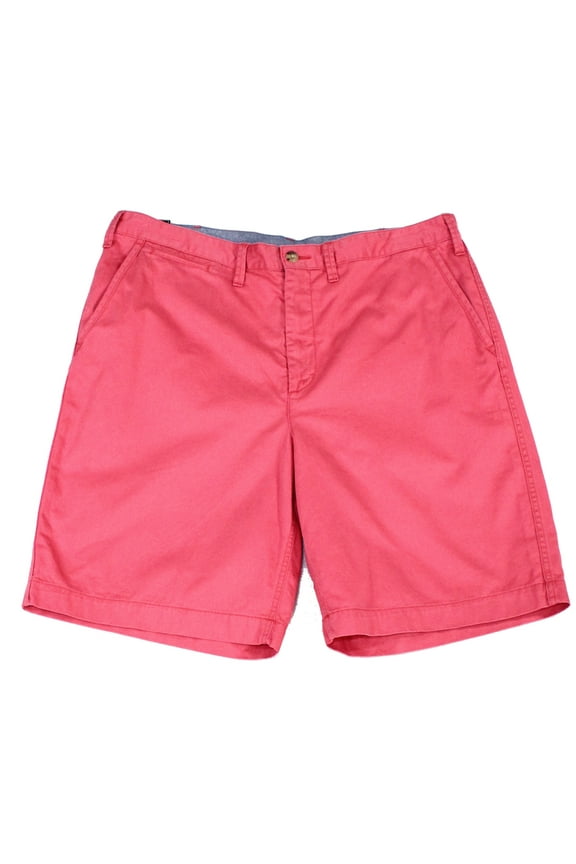 Mens Shorts Relaxed-Fit Solid Chinos Red 32