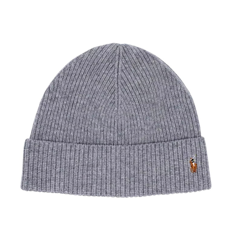 Polo Ralph Lauren Signature Light Heather Gray Pony Winter Beanie