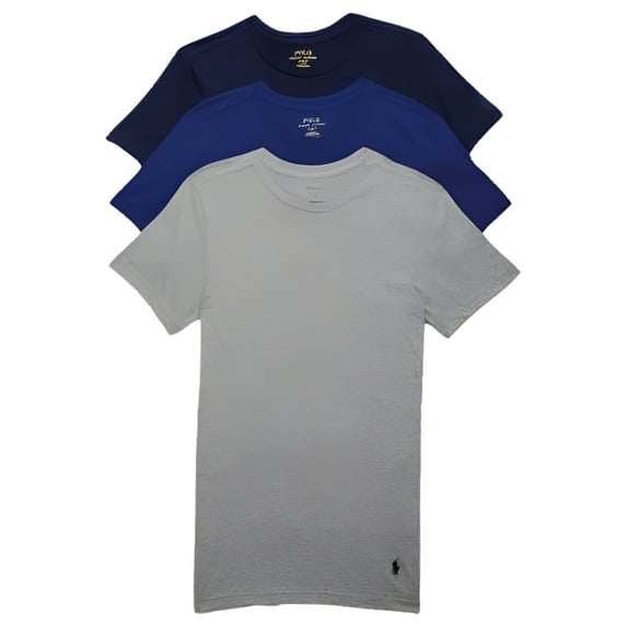 Polo Ralph Lauren Mens Slim Fit Cotton T-Shirt 3-Pack Style-RSCNP3