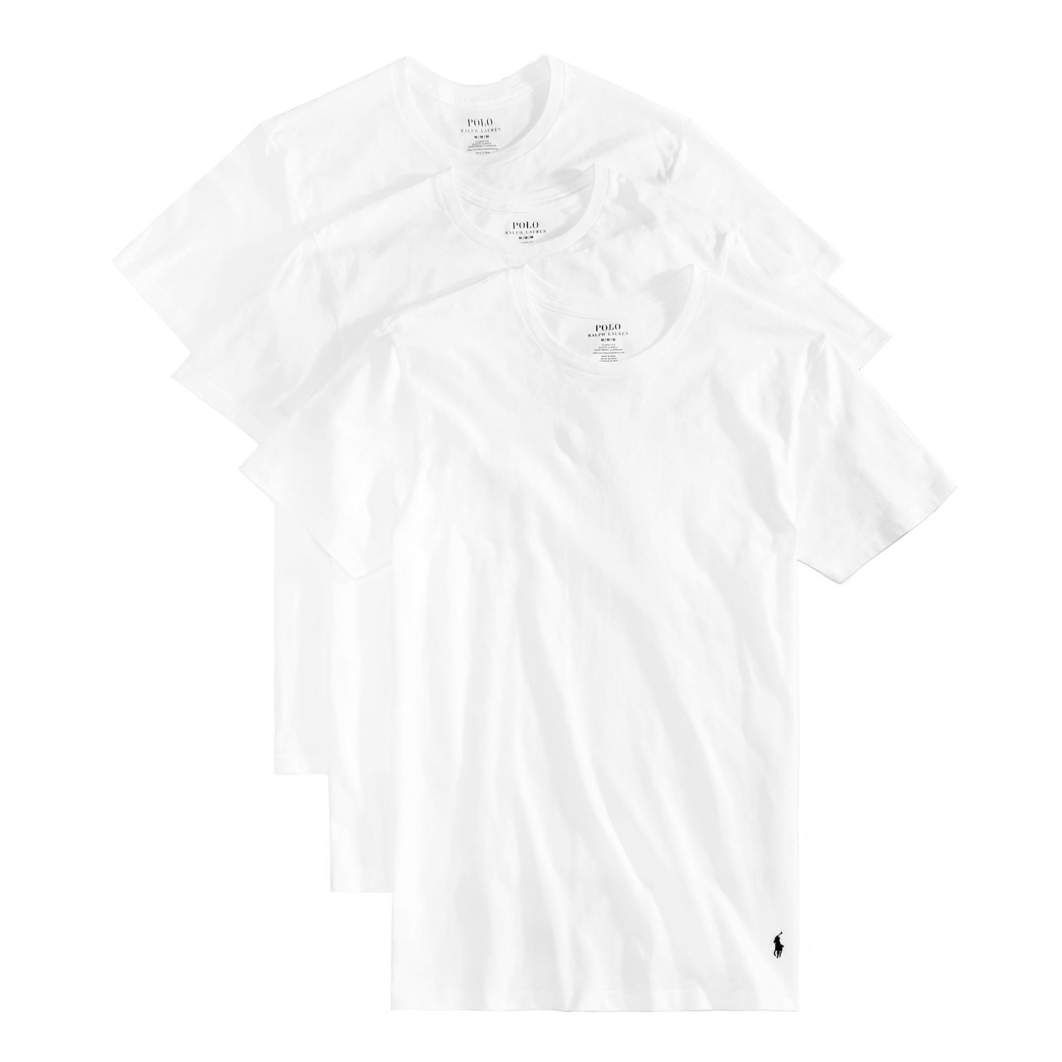 Polo Ralph Lauren Mens Slim Fit Cotton T-Shirt 3-Pack Style-RSCNP3