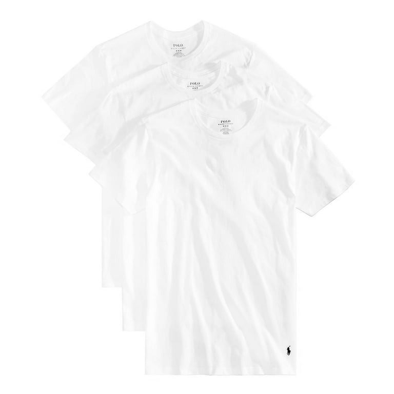 Polo Ralph Lauren Mens Slim Fit Cotton T-Shirt 3-Pack Style-RSCNP3