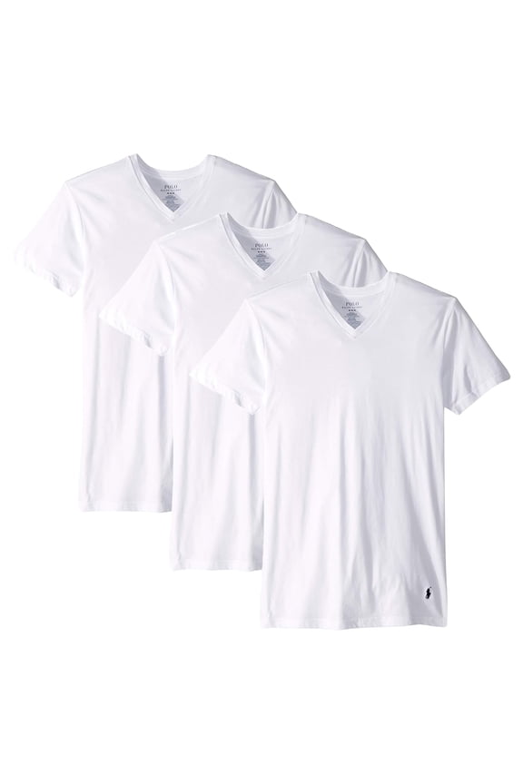 Mens Slim Fit Cotton V-Neck T-Shirt 3-Pack Style-RSVNP3