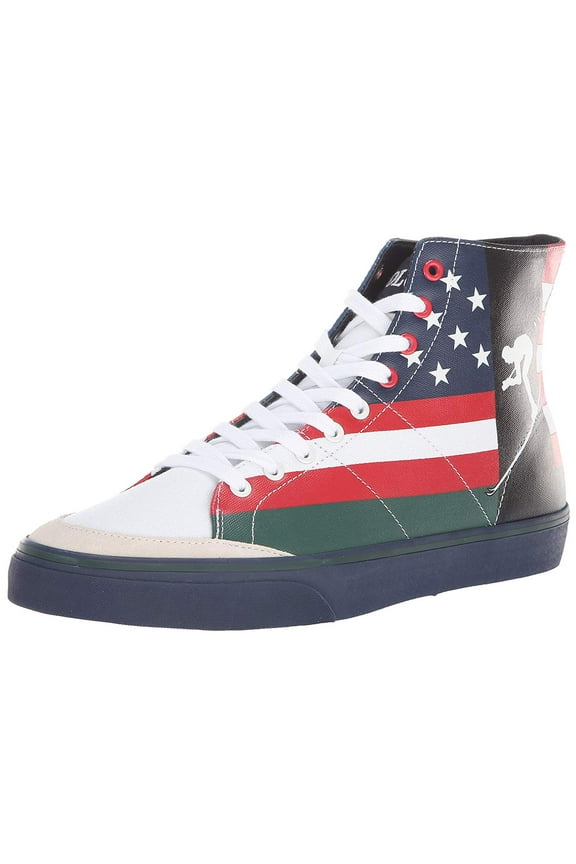 Mens Solomon Sneaker, Red/White/Navy Multi, 11.5