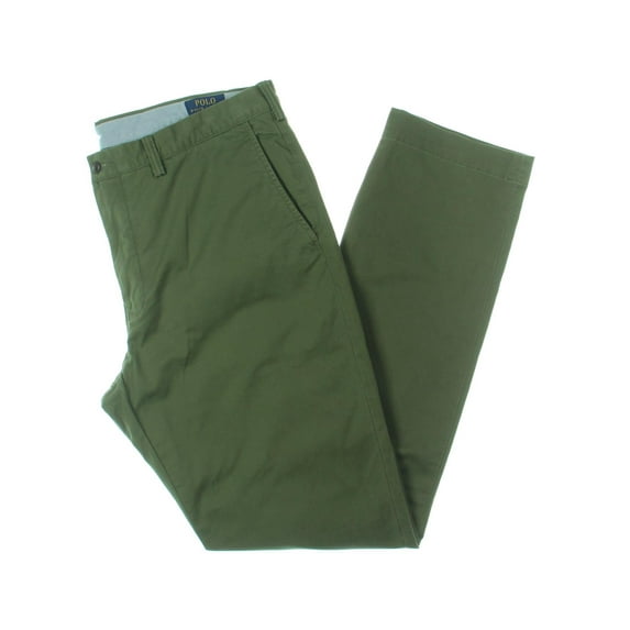 Polo Ralph Lauren Mens Stretch Straight Fit Chino Pants Green 38/34