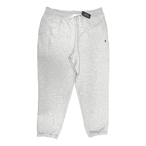 Polo Ralph Lauren Men's Athletic Fleece Elastic Band Bottom Sweatpants Grey Heather Blue Pony, XX-Large Tall, 2XT