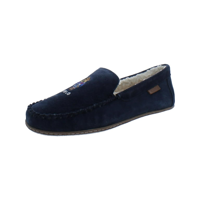 Polo Ralph Lauren Mens Suede Non-Slip Loafer Slippers
