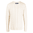 thumbnail image 1 of Polo Ralph Lauren  Mens The Iconic Fisherman's Cable Knit Sweater Chic Cream  XL, 1 of 2