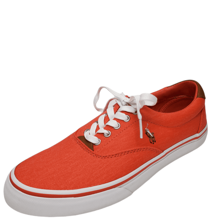 Polo Ralph Lauren Mens Thorton Lace-Up Canvas Sneakers Red 