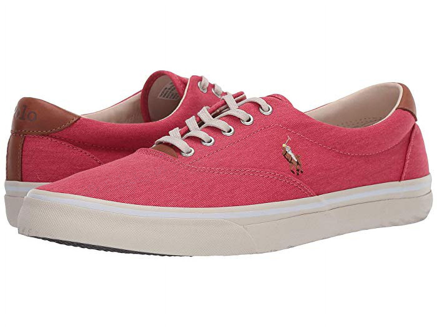 Polo Ralph Lauren Men s Washed Twill Thorton Sneakers Pink Red Size 11D Walmart
