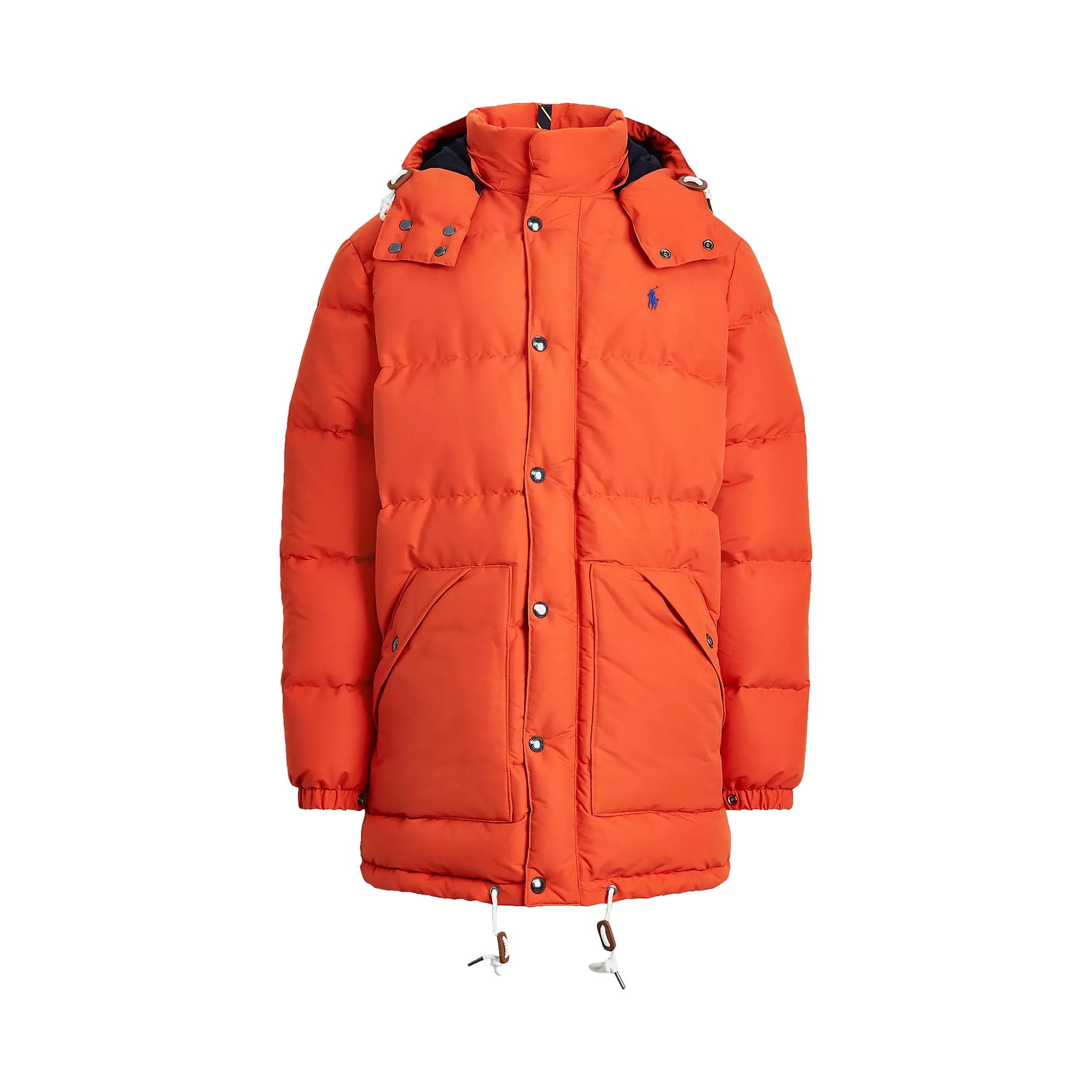 Polo Ralph Lauren Mens White Duck Down Insulated Jacket (Small, College  Orange)
