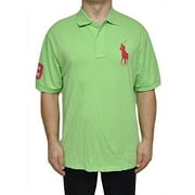 Polo Ralph Lauren Mesh Cotton Polo Big Pony Shirt T-Shirt Top, Green, 1XB