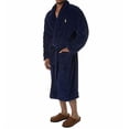 thumbnail image 1 of Polo Ralph Lauren Microfiber Plush Long Sleeve Shawl Collar Robe Cruise Navy/Basic Gold Pony Print SM/MD, 1 of 2