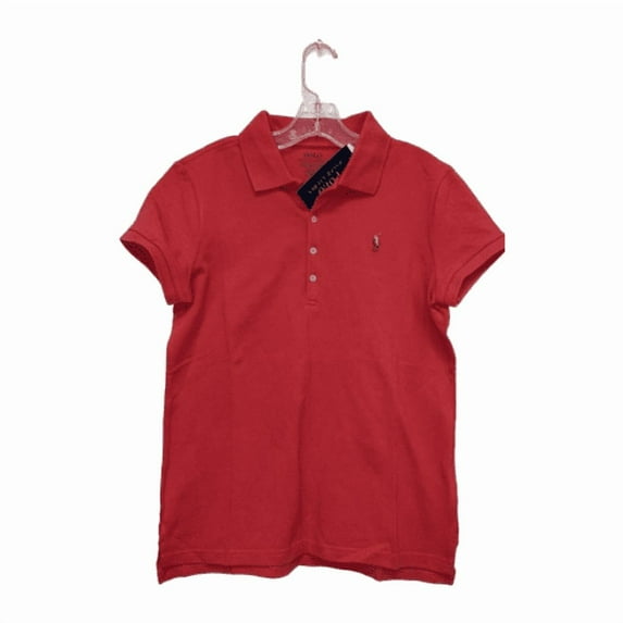 Polo Ralph Lauren NANTUCKET RED Girl's S/S T-Shirt, US Large (12-14)