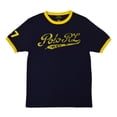 thumbnail image 1 of Polo Ralph Lauren NAVY BLUE/YELLOW Boys Ringer Graphic Tee T-Shirt, US Large, 1 of 1
