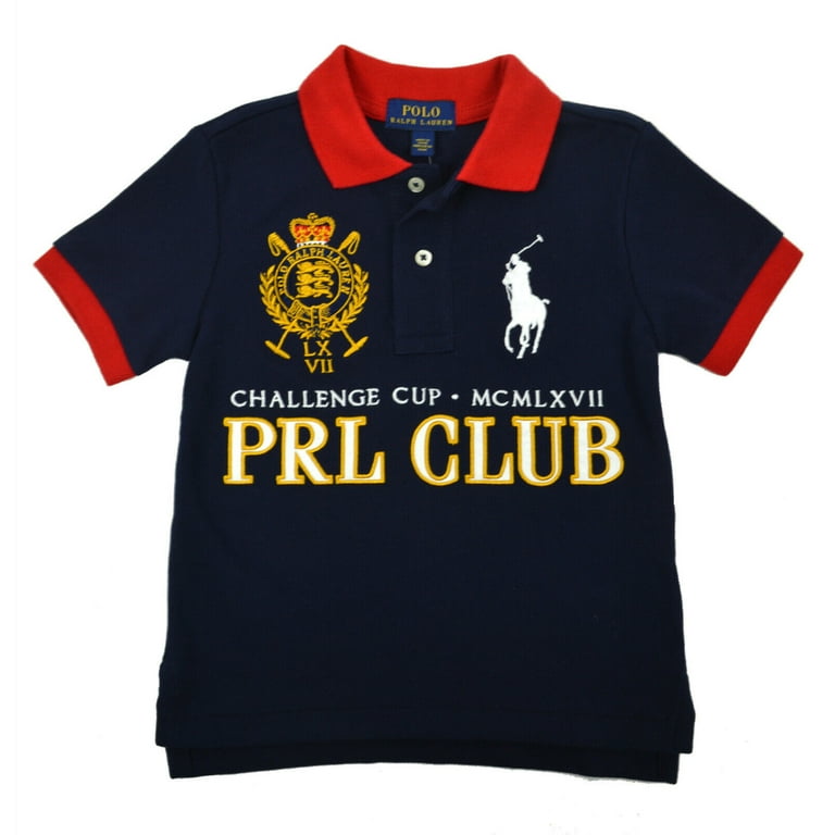 Polo Ralph Lauren NAVY PRL Boys Club Challenge Crest Big Pony Mesh