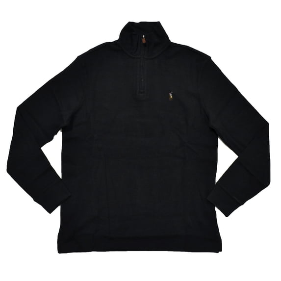 Polo Ralph Lauren NEW Black Mens Size XS Mock-Neck 1/2 Zip Sweater