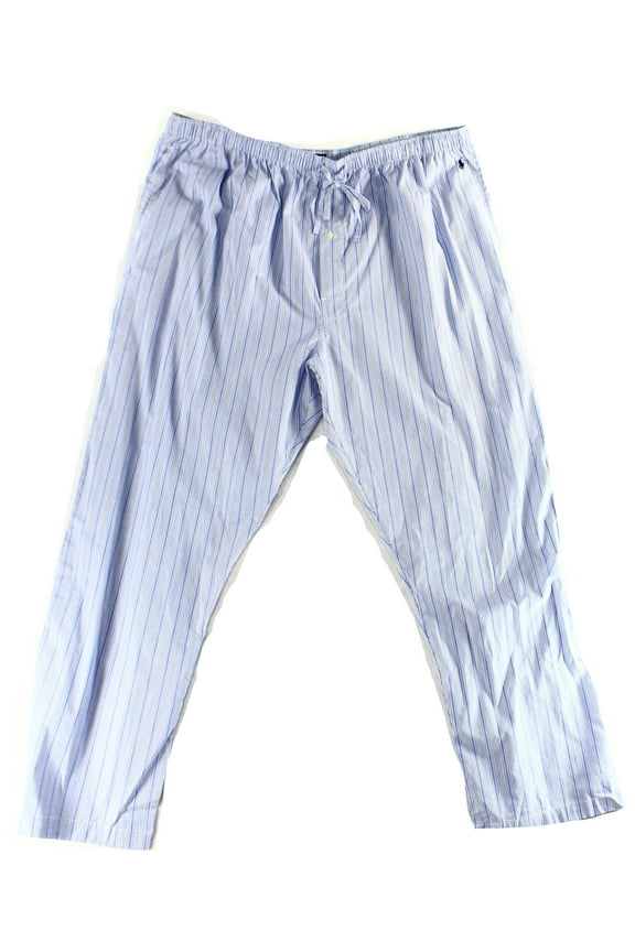 NEW Blue Men Size 3XLT Striped Drawstring Lounge Pants