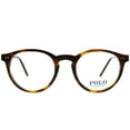 thumbnail image 1 of Polo Ralph Lauren PH 2083 Plastic Unisex Round Eyeglasses Havana Striped 48mm Adult, 1 of 4