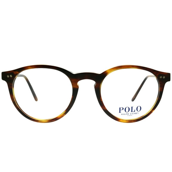 Polo Ralph Lauren PH 2083 Plastic Unisex Round Eyeglasses Havana Striped 48mm Adult