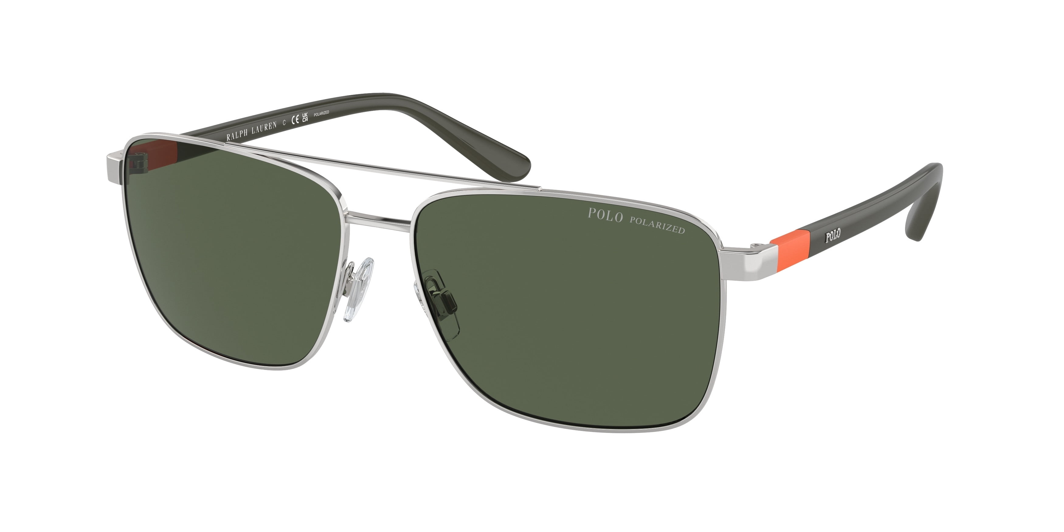 Ralph Lauren PH 3137 Metal Rectangle Sunglasses Polo Ralph Lauren PH 3137 Metal Unisex Rectangle Polarized  main image 2