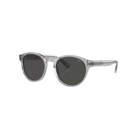 Polo Ralph Lauren PH 4192 Plastic Unisex Round Sunglasses Shiny Transparent Grey 51mm Adult