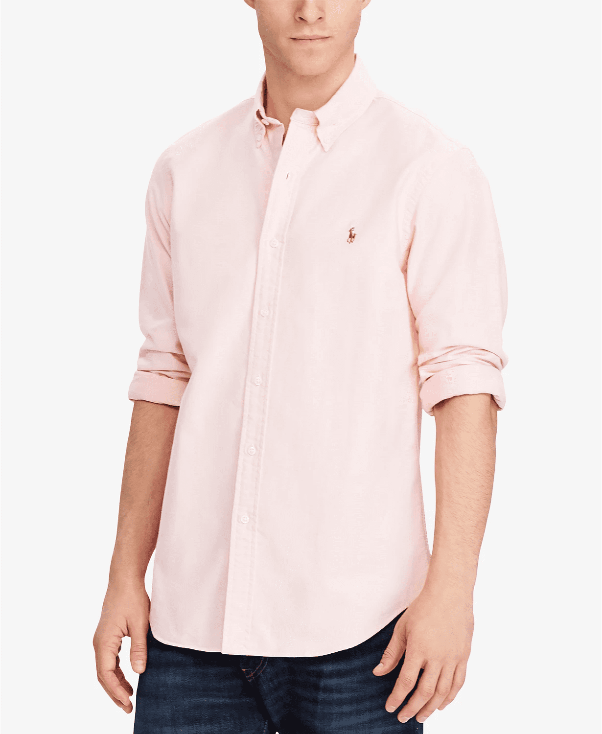 Polo Ralph Lauren PINK Classic Fit Long Sleeve Solid Oxford Shirt
