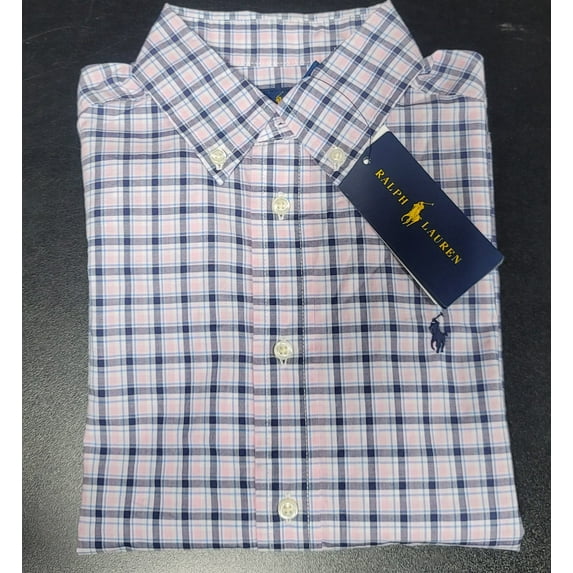 Polo Ralph Lauren PINK MULTI Boy's Checks Shirt, US 6