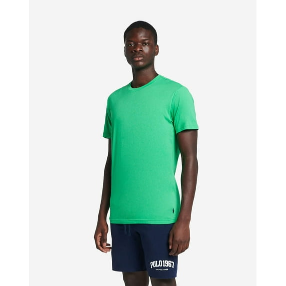 Polo Ralph Lauren PL86RL-A8NL Men's Green Crewneck Short Sleeve T-Shirt JR235 (Regular,L)
