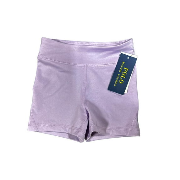 Polo Ralph Lauren PURPLE Girls Athletic Yoga Stretch Shorts, US 4/4T